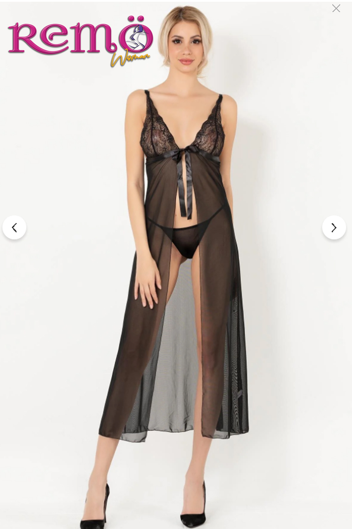 Eprolya, Siyah Tül Babydoll String Takım Yeni Sezon